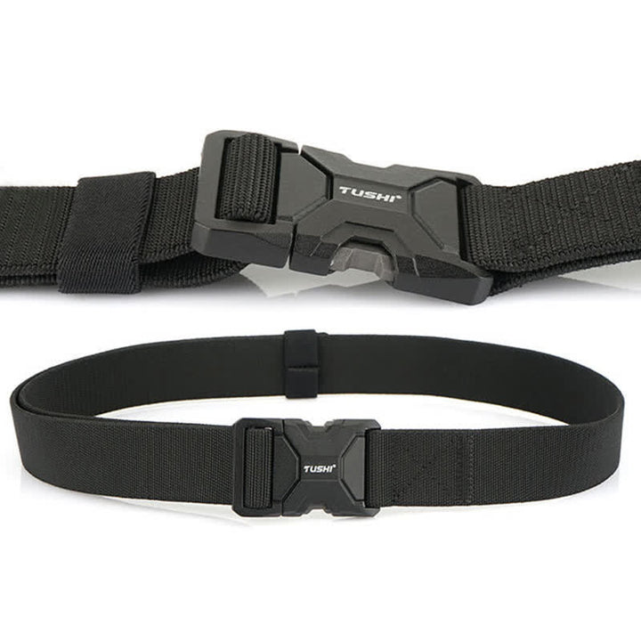 Men's Simple Quick Release Buckle Elastic Tactical Belt - image 3