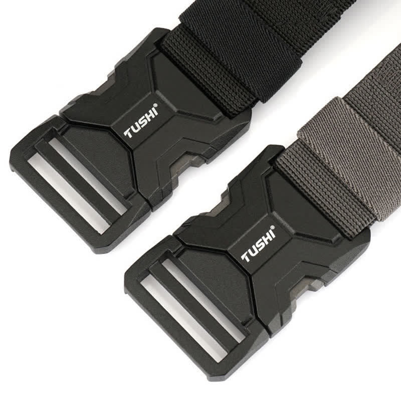 Men's Simple Quick Release Buckle Elastic Tactical Belt - image 4