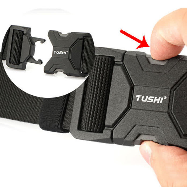 Men's Simple Quick Release Buckle Elastic Tactical Belt - image 5