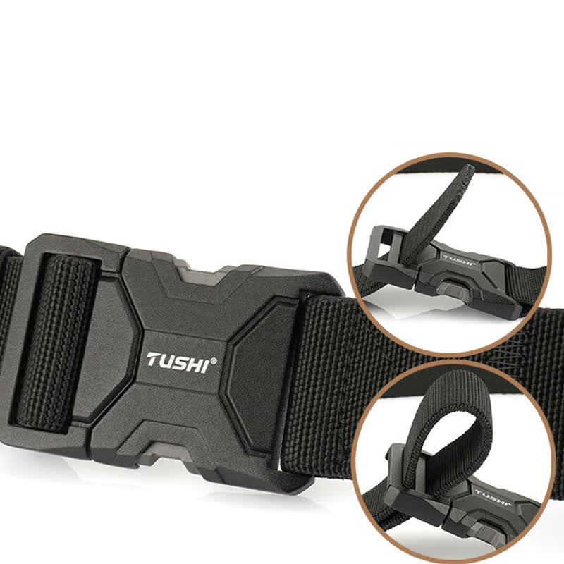 Men's Simple Quick Release Buckle Elastic Tactical Belt - image 6