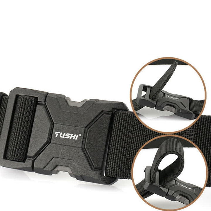 Men's Simple Quick Release Buckle Elastic Tactical Belt - image 6