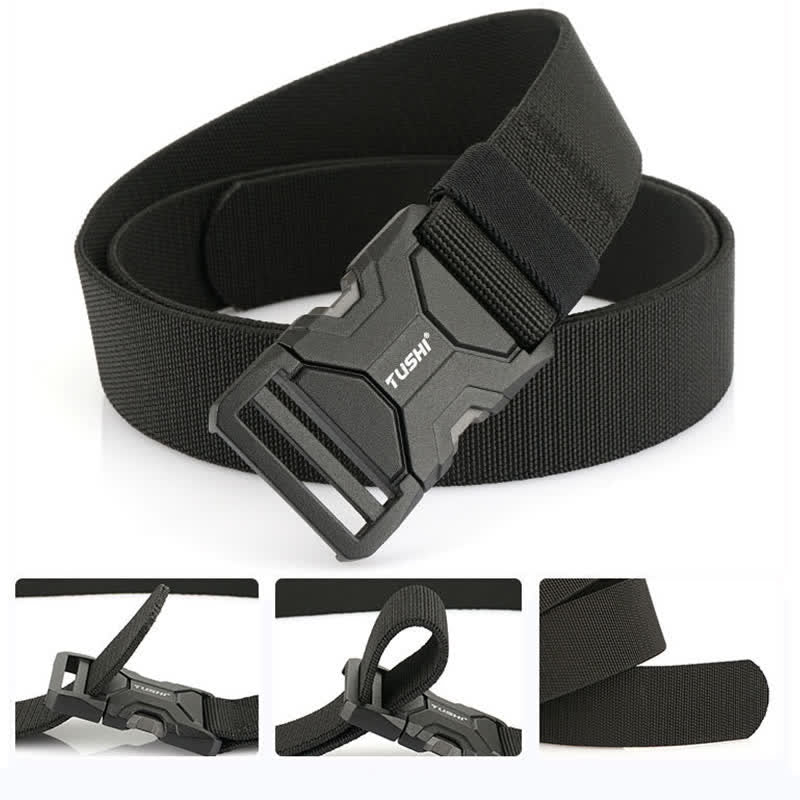 Men's Simple Quick Release Buckle Elastic Tactical Belt - image 2