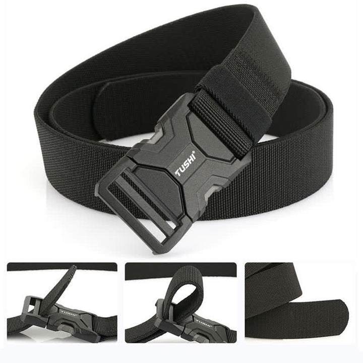 Men's Simple Quick Release Buckle Elastic Tactical Belt - image 2