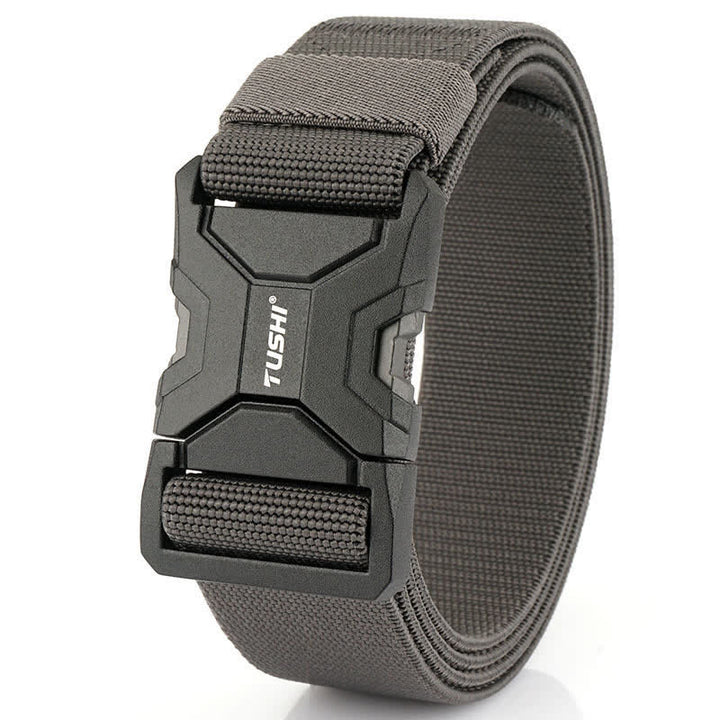 Men's Simple Quick Release Buckle Elastic Tactical Belt - Dark Gray - 48" - image 10
