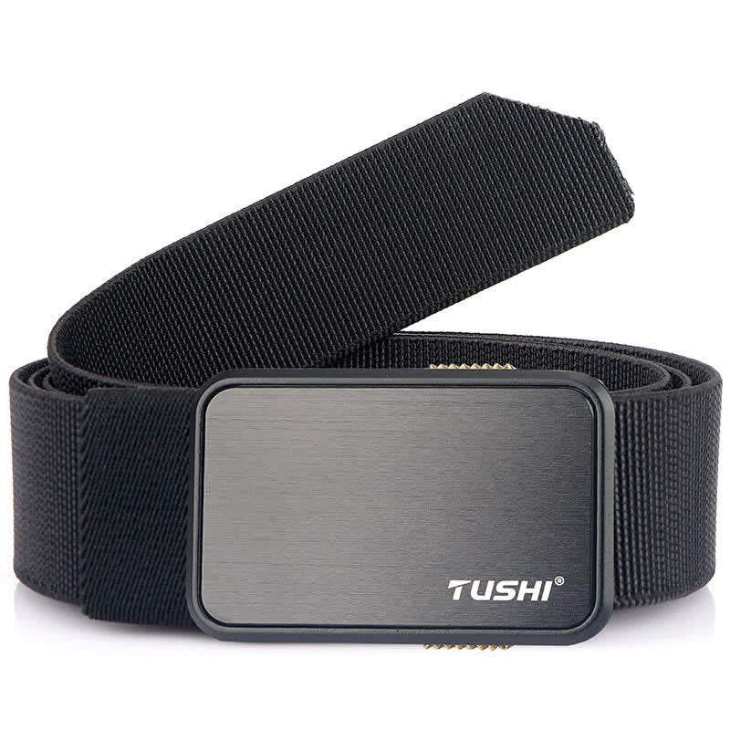 Men's Military Work Quick Release Buckle Tactical Belt - Black - 46" - image 0