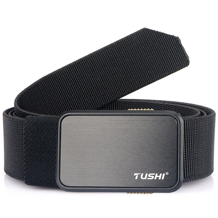 Men's Military Work Quick Release Buckle Tactical Belt - Black - 46" - image 0