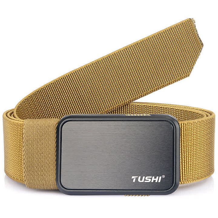 Men's Military Work Quick Release Buckle Tactical Belt - Dark Khaki - 46" - image 12