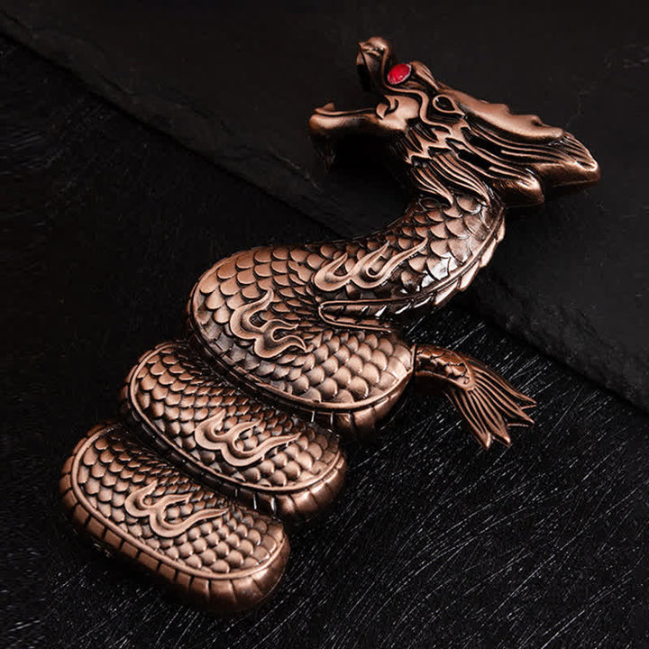 Creative Unique Dragon Shape Refillable Butane Lighter - Red Bronze - image 7