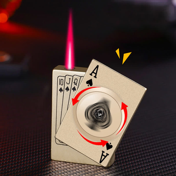 Poker Rotary Decompression Refillable Butane Lighter - image 0