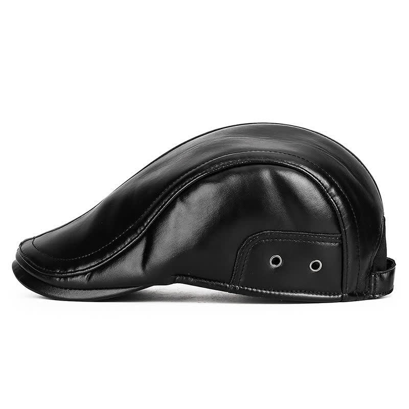 Black Casual Winter Warm Ear Flap Beret Hat - image 3