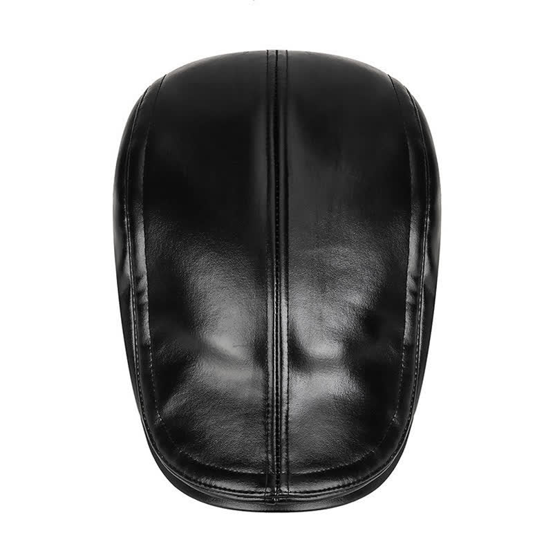 Black Casual Winter Warm Ear Flap Beret Hat - image 4