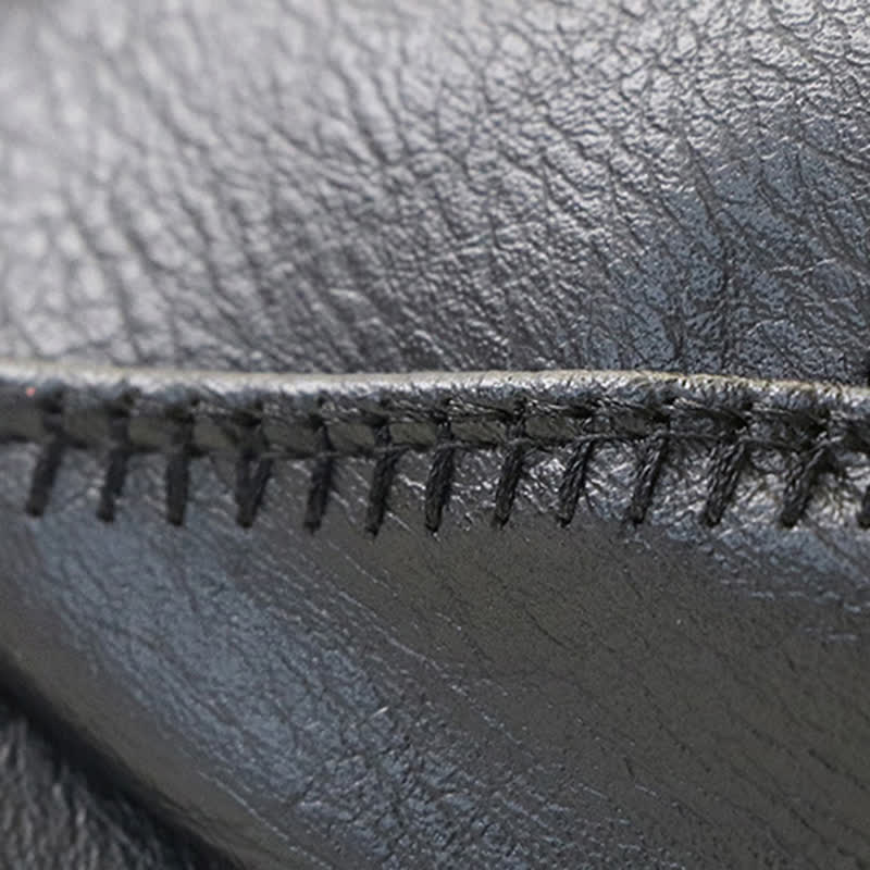 Retro Style Sewing Design Newsboy Leather Beret Hat - image 5