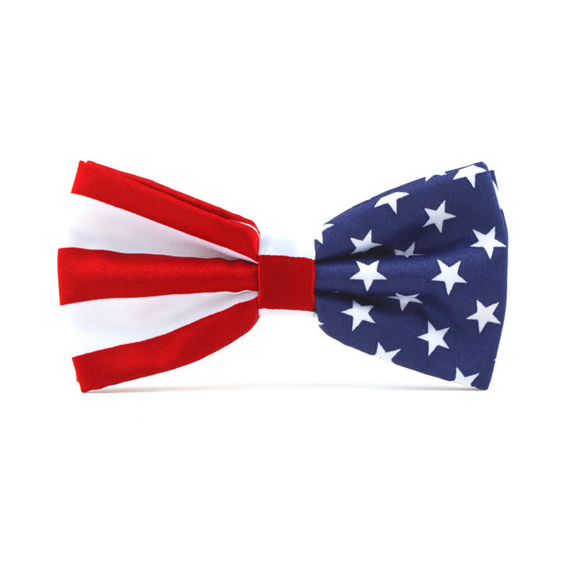 3Pcs Men's American Flag Printed Bow Tie Hankerchief Necktie Set - Bow Tie - image 4