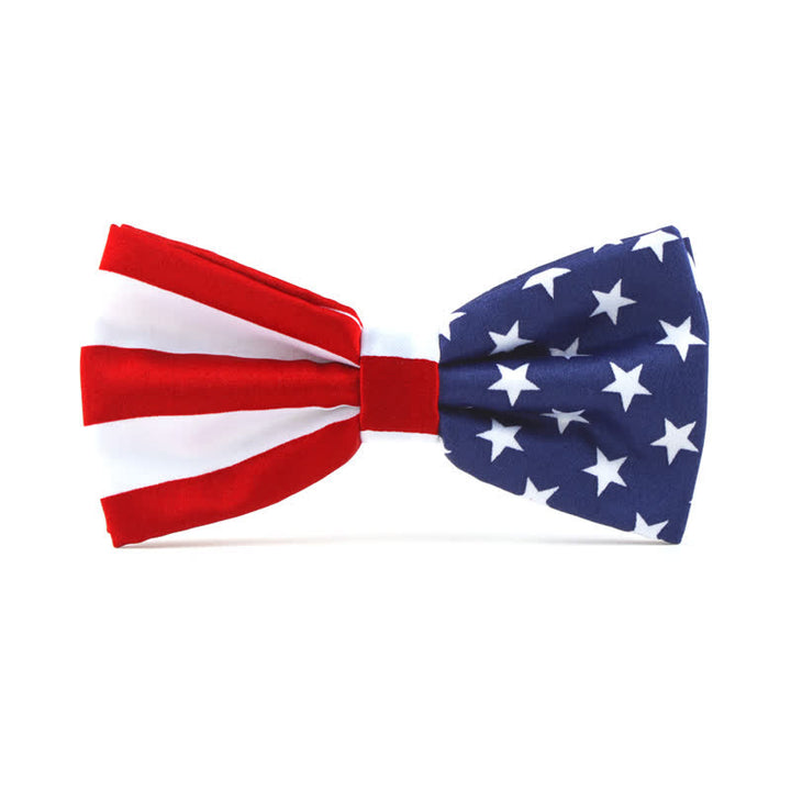 3Pcs Men's American Flag Printed Bow Tie Hankerchief Necktie Set - Bow Tie - image 4