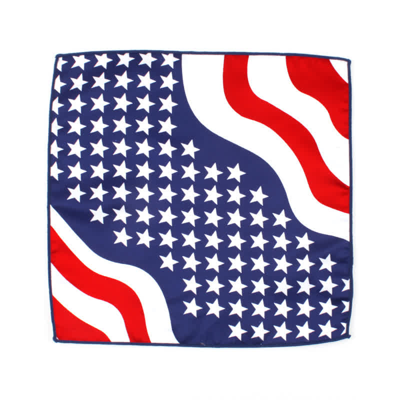 3Pcs Men's American Flag Printed Bow Tie Hankerchief Necktie Set - Pocket Square - image 6