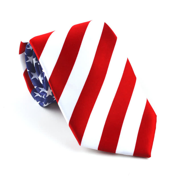 3Pcs Men's American Flag Printed Bow Tie Hankerchief Necktie Set - Necktie - image 5