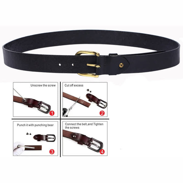 Classical Beautifully Floral Embossed Leather Belt - image 12
