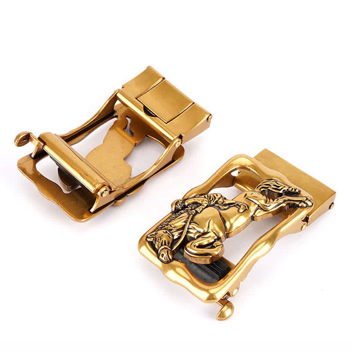 Men's Horse Riding Hollow Automatic Buckle Nylon Belt - image 6