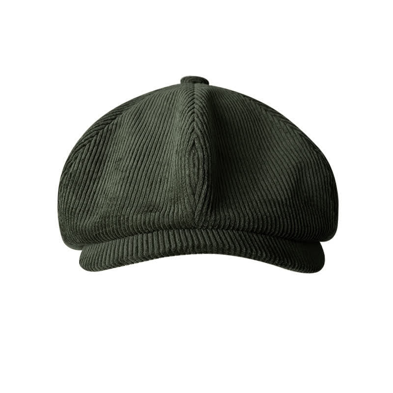 Outdoors Corduroy Octagonal Newsboy Beret Cap - image 1