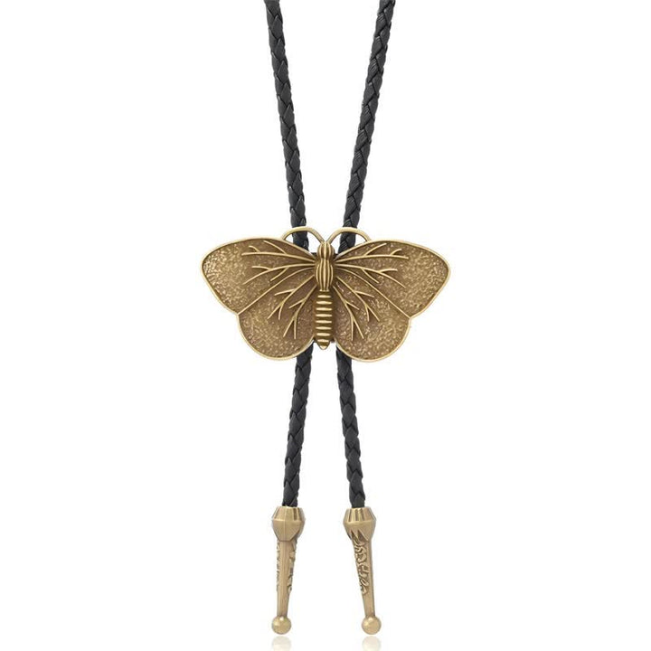 Western Butterfly Masquerade Costume Necklace Bolo Tie - Antique Bronze - image 4
