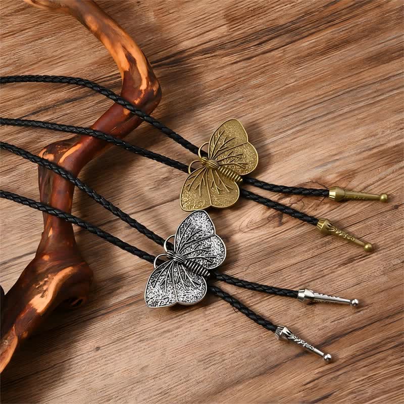 Western Butterfly Masquerade Costume Necklace Bolo Tie - image 0