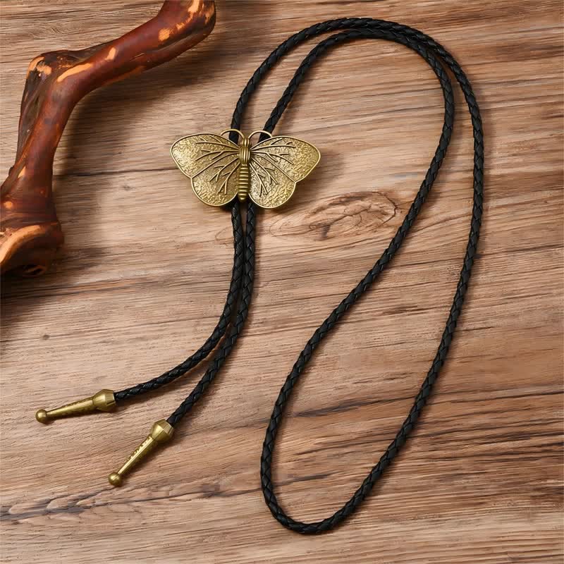 Western Butterfly Masquerade Costume Necklace Bolo Tie - image 5