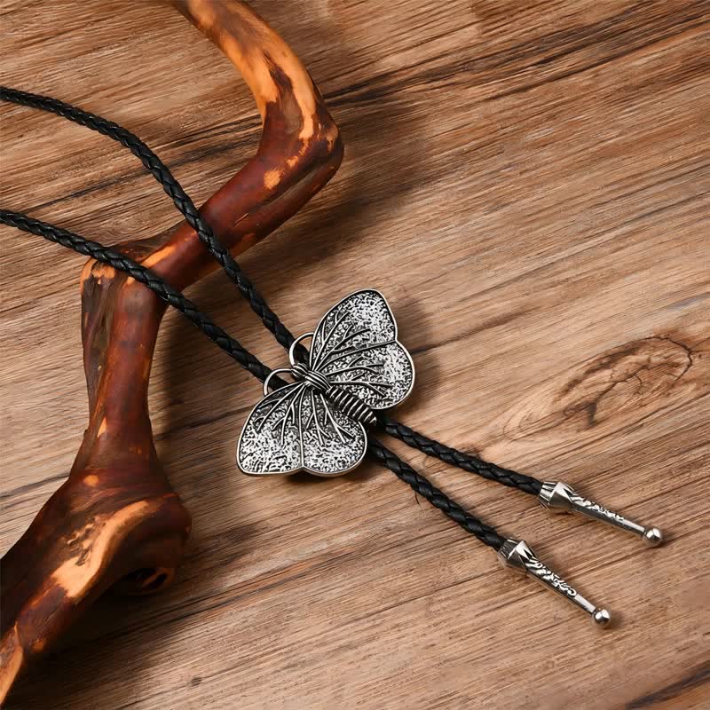 Western Butterfly Masquerade Costume Necklace Bolo Tie - image 2