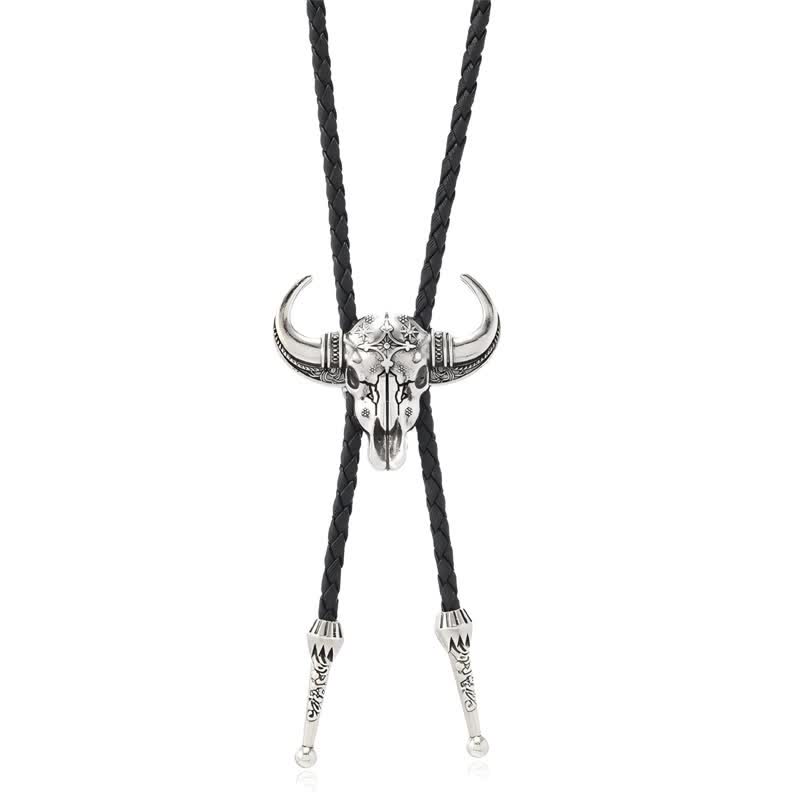 Bull Heart Western Style Turquoise Design Bolo Tie - Bull - image 4