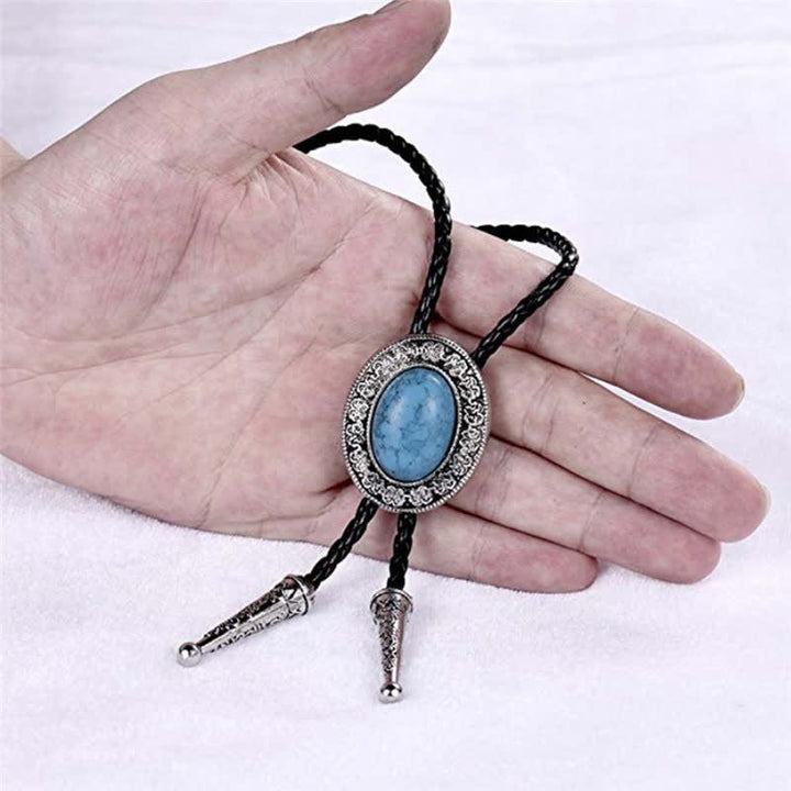 Novelty Rodeo Natural Stone Design Bolo Tie - image 1