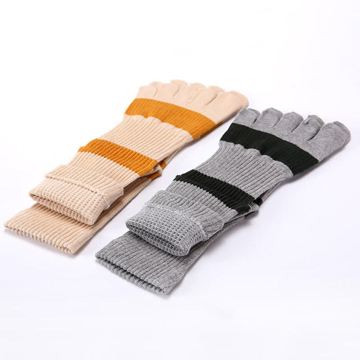 Men's Color Matching Five Fingers Crew Socks - image 8