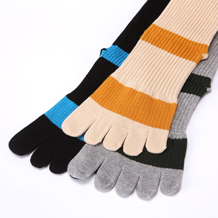 Men's Color Matching Five Fingers Crew Socks - image 5