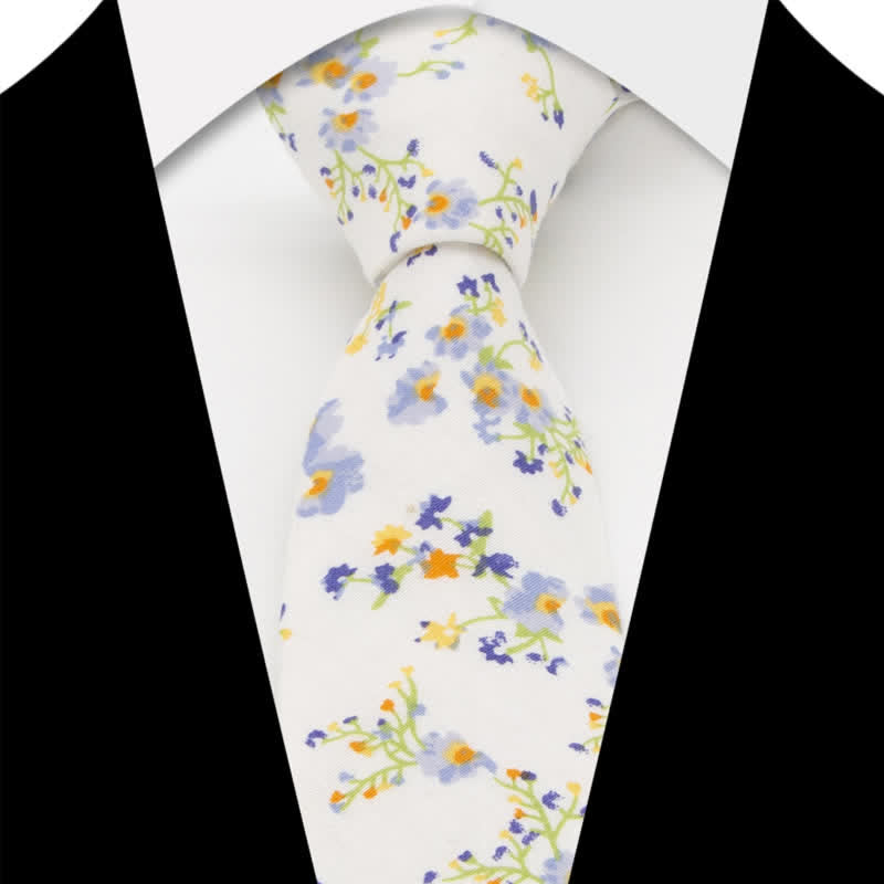 3Pcs Men's Flowers Paisley Cotton Bow Tie Necktie Set - Style #9 - Necktie - image 25