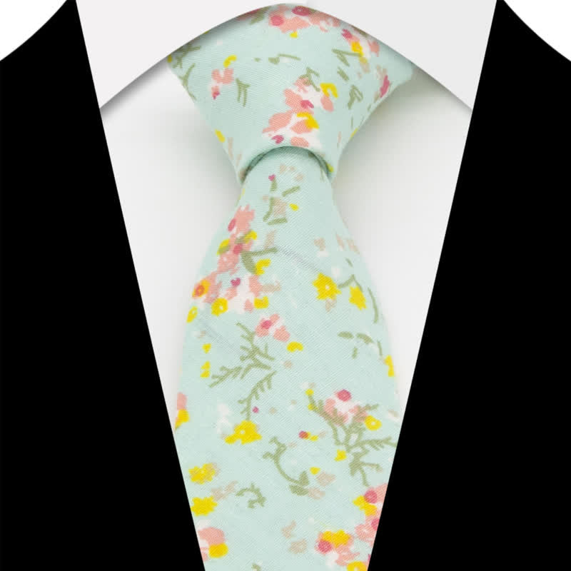3Pcs Men's Flowers Paisley Cotton Bow Tie Necktie Set - Style #7 - Necktie - image 19