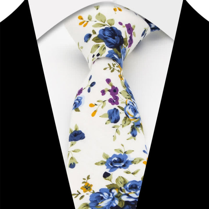3Pcs Men's Flowers Paisley Cotton Bow Tie Necktie Set - Style #6 - Necktie - image 16