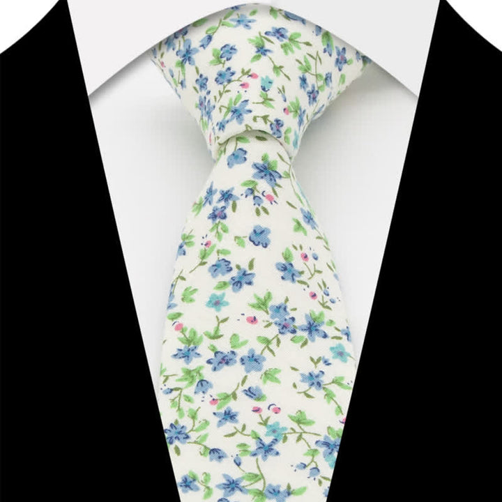 3Pcs Men's Flowers Paisley Cotton Bow Tie Necktie Set - Style #10 - Necktie - image 28