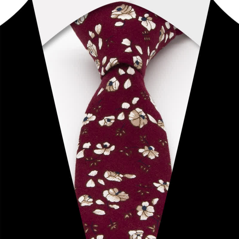 3Pcs Men's Flowers Paisley Cotton Bow Tie Necktie Set - Style #11 - Necktie - image 31