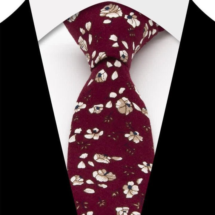 3Pcs Men's Flowers Paisley Cotton Bow Tie Necktie Set - Style #11 - Necktie - image 31