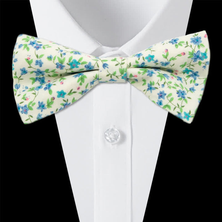 3Pcs Men's Flowers Paisley Cotton Bow Tie Necktie Set - Style #10 - Bow Tie - image 29
