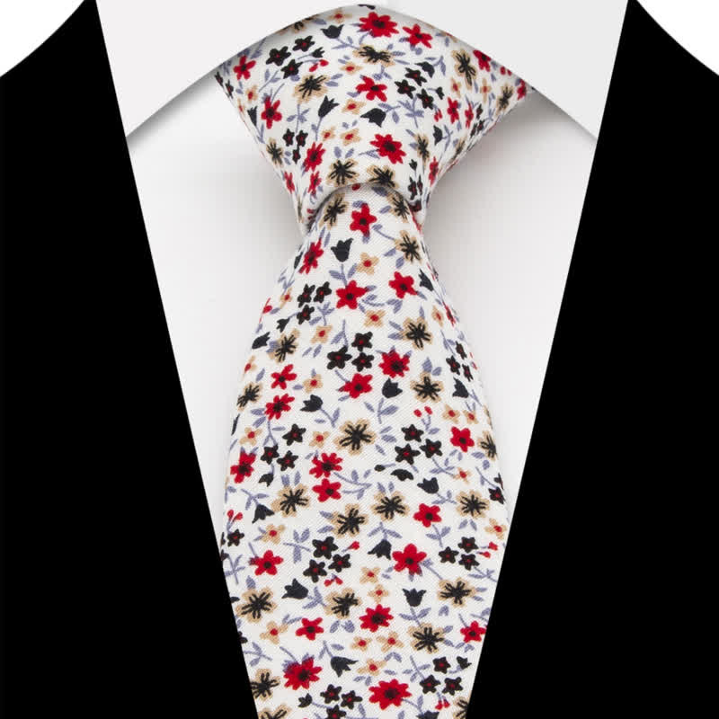 3Pcs Men's Flowers Paisley Cotton Bow Tie Necktie Set - Style #8 - Necktie - image 22
