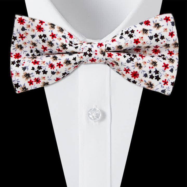 3Pcs Men's Flowers Paisley Cotton Bow Tie Necktie Set - Style #8 - Bow Tie - image 23