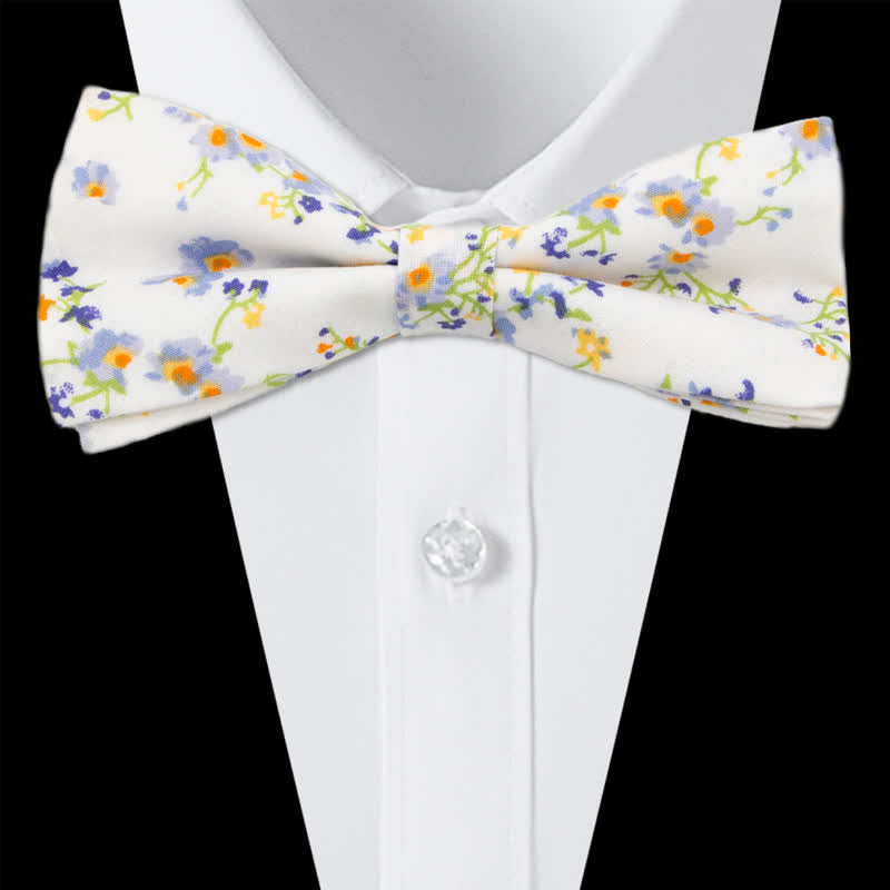 3Pcs Men's Flowers Paisley Cotton Bow Tie Necktie Set - Style #9 - Bow Tie - image 26