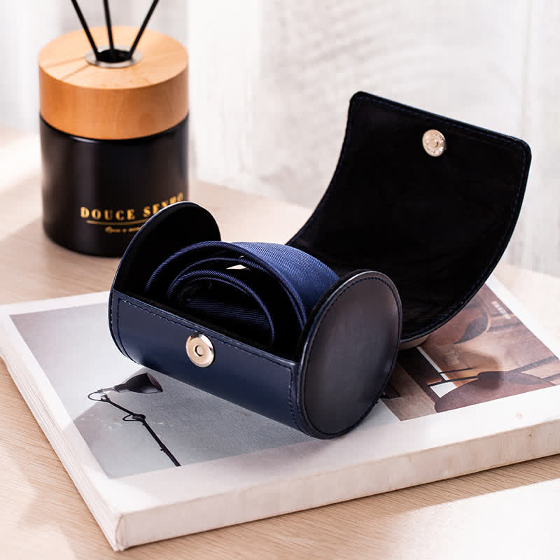 Creative Storage Box Magnetic Buckle Leather Necktie Case - image 0