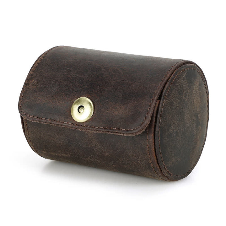 Single Necktie Retro Box Genuine Leather Case - image 3