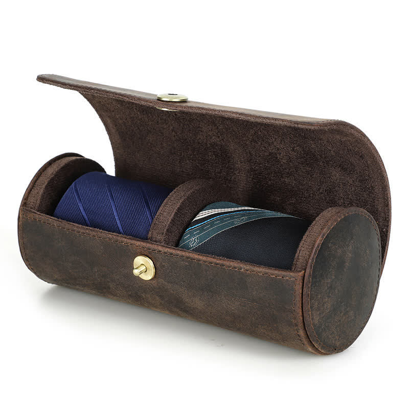 Teo Necktie Retro Box Genuine Leather Case - image 2