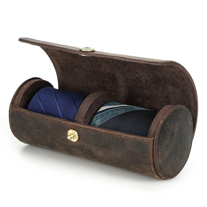 Teo Necktie Retro Box Genuine Leather Case - image 2