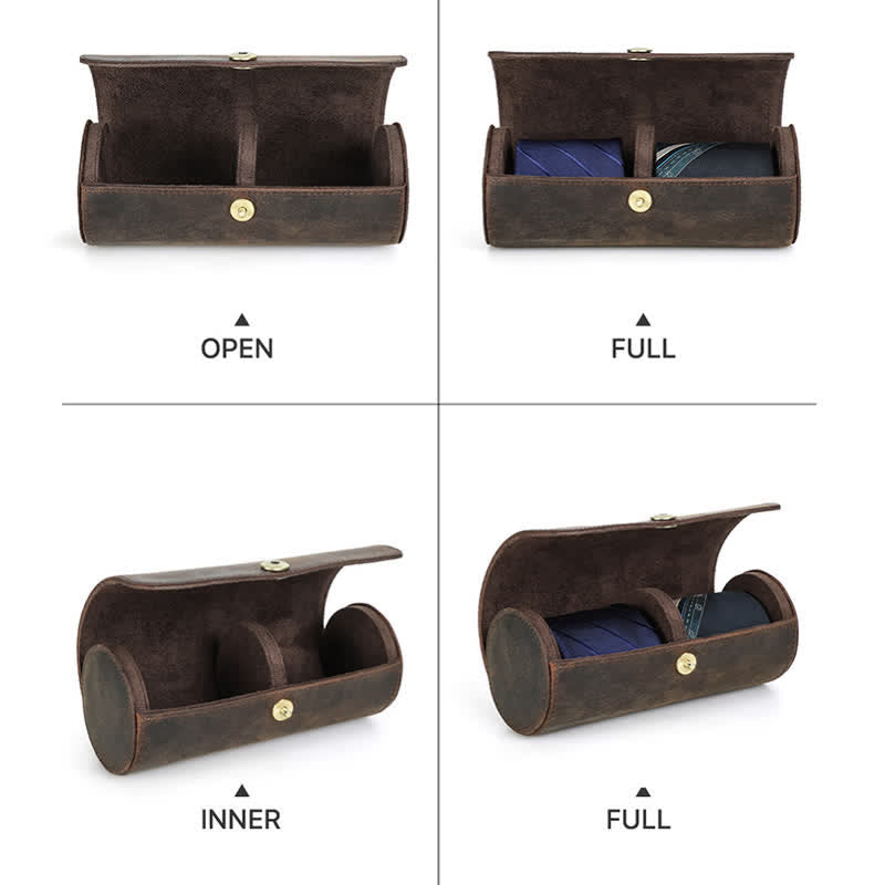 Teo Necktie Retro Box Genuine Leather Case - image 7