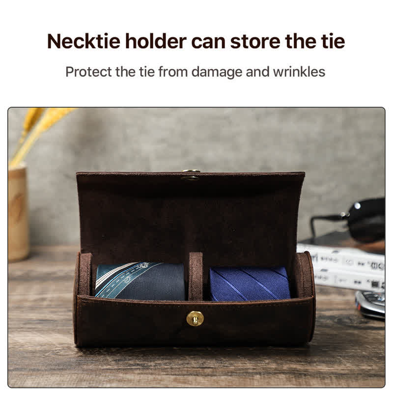 Teo Necktie Retro Box Genuine Leather Case - image 8