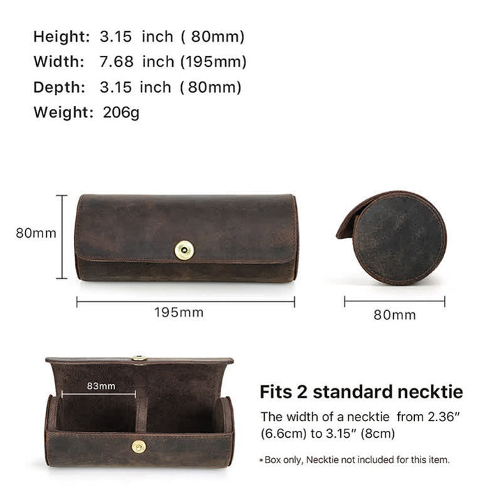 Teo Necktie Retro Box Genuine Leather Case - image 5