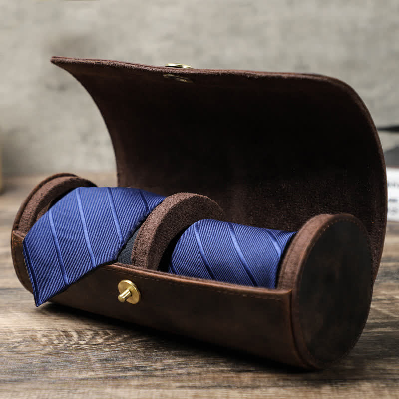 Teo Necktie Retro Box Genuine Leather Case - image 1