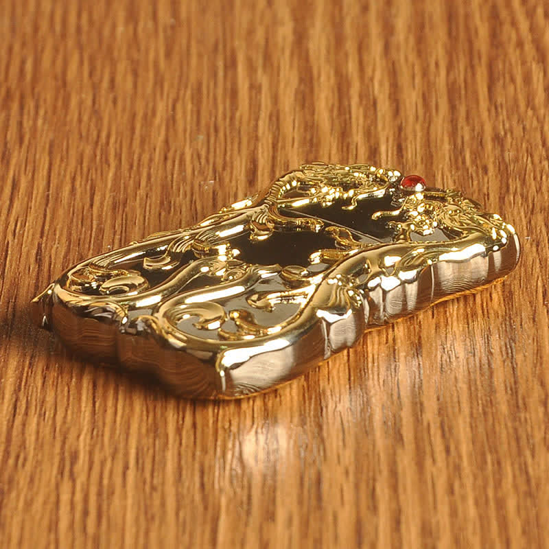 Double Dragon Two Tone Color Refillable Kerosene Lighter - image 2